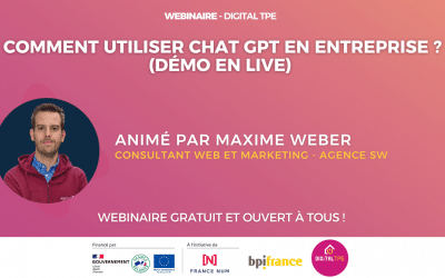 28 août 2024 – Comment utiliser Chat GPT en entreprise ? (démo en live)