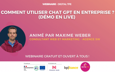 12 septembre 2024 – Comment utiliser Chat GPT en entreprise ? (démo en live)