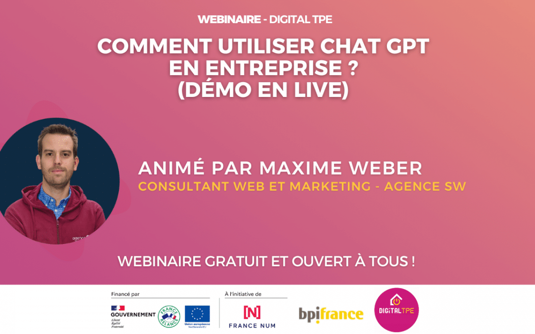08 avril 2025 – Comment utiliser Chat GPT en entreprise ? (démo en live)